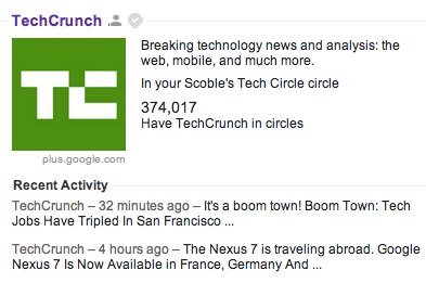 techcrunch verified google plus