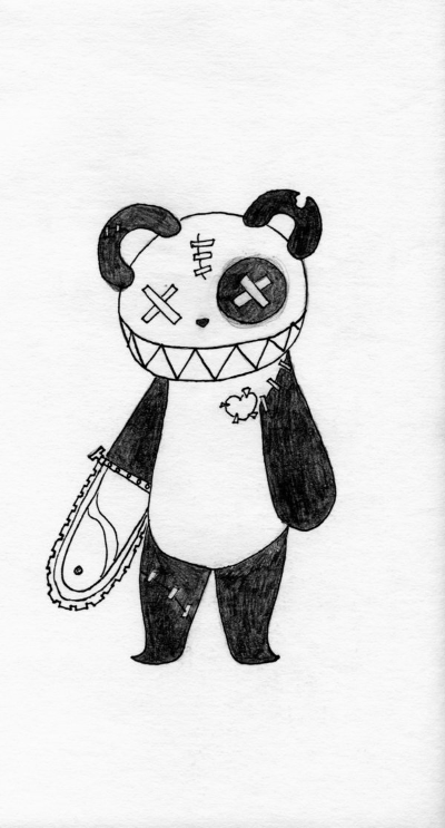 Dead Panda With Chainsaw