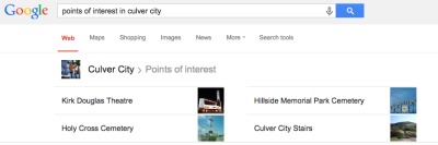 New Google Local Points of Interest Carousel