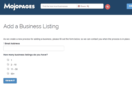 Add Business to MojoPages