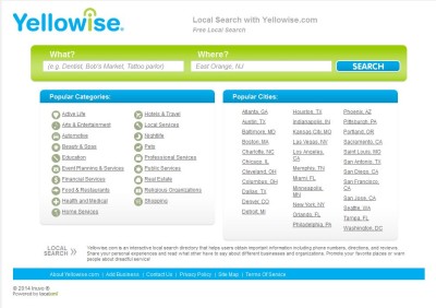 Yellowise directory - home page