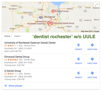 dentist rochester no uule