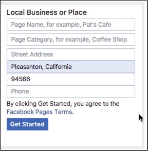 Enter Local Business Information on Facebook
