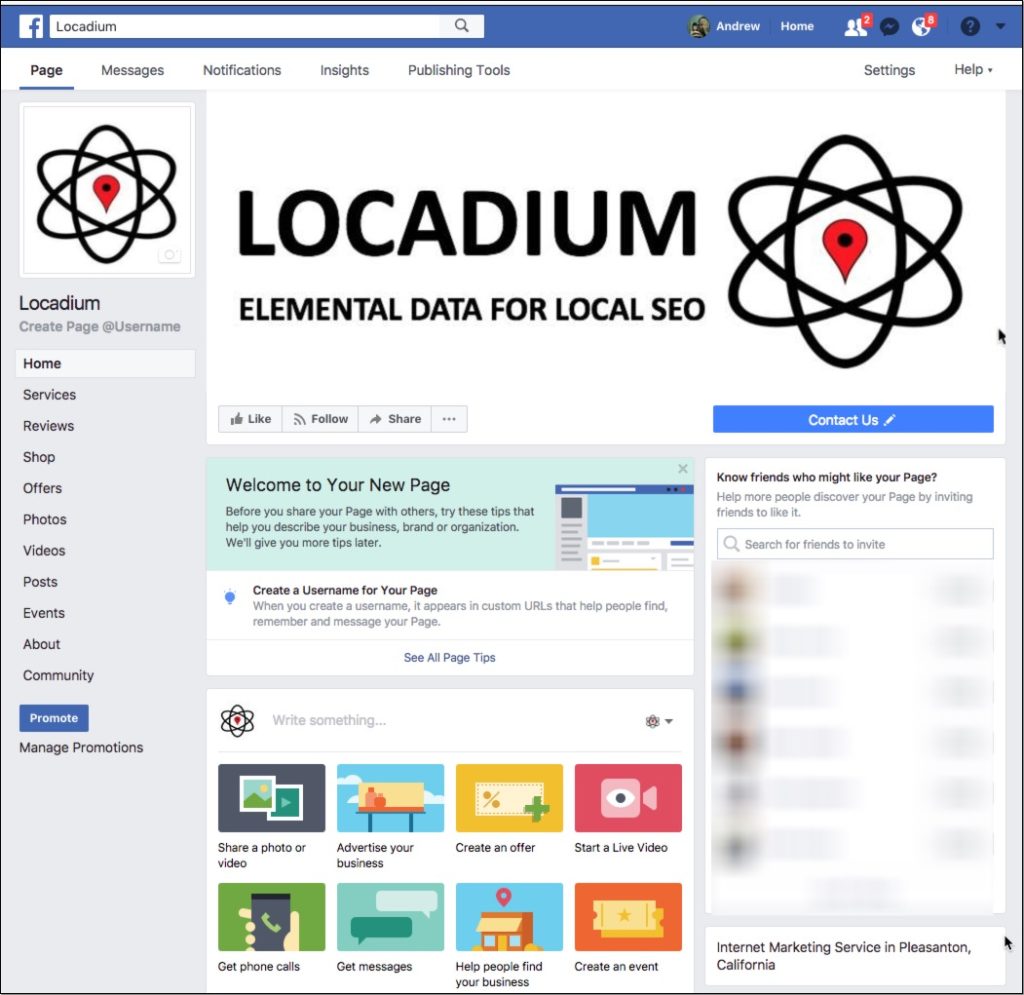 Locadium Facebook Page