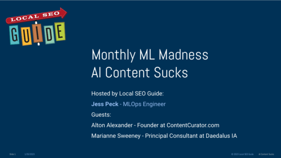 Live Webinar Recap – AI Content Sucks: A Discussion [Monthly ML Madness]